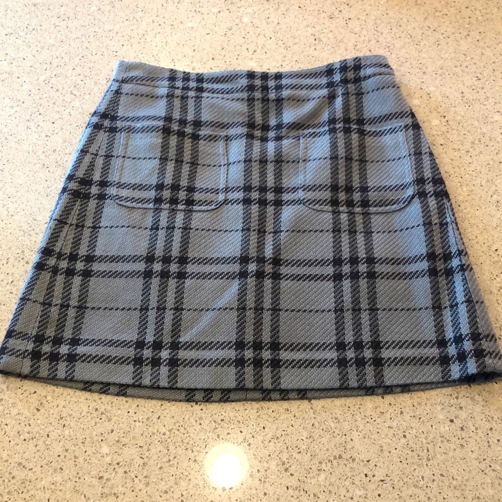 J. Crew Women’s Plaid Skirt - Grey / Black - Sz 2